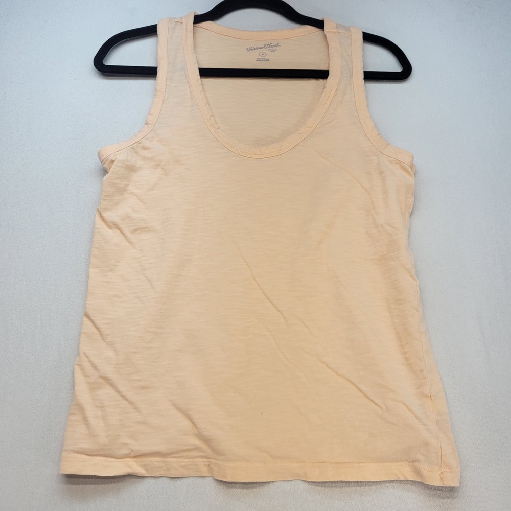 Universal Thread Tank Top Women Medium Peach Slub Knit Scoop Neck